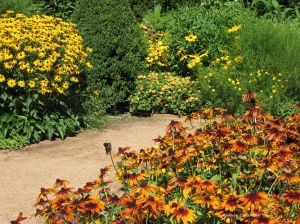 Flower gardens at the Chicago botanic gardens english walled garden 2 - Copy